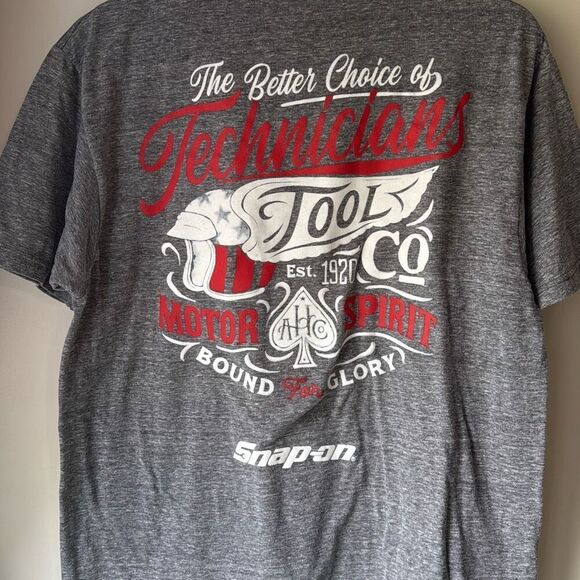 Snap on tools mens t shirt size large gray work garage cars mechanic - Picture 4 of 7